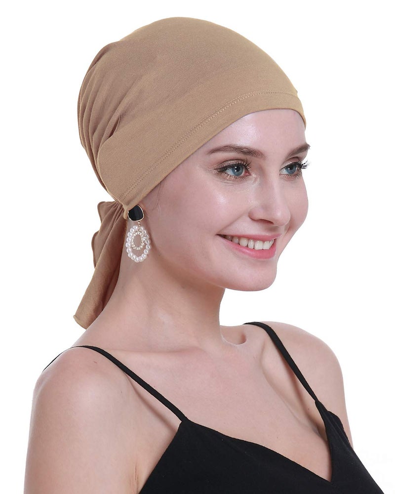 osvyo Chemo Headscarf for Women Hair Loss - Cancer Slip On Headwear Turbans Sealed Packaging DEEP Apricot - Image 5